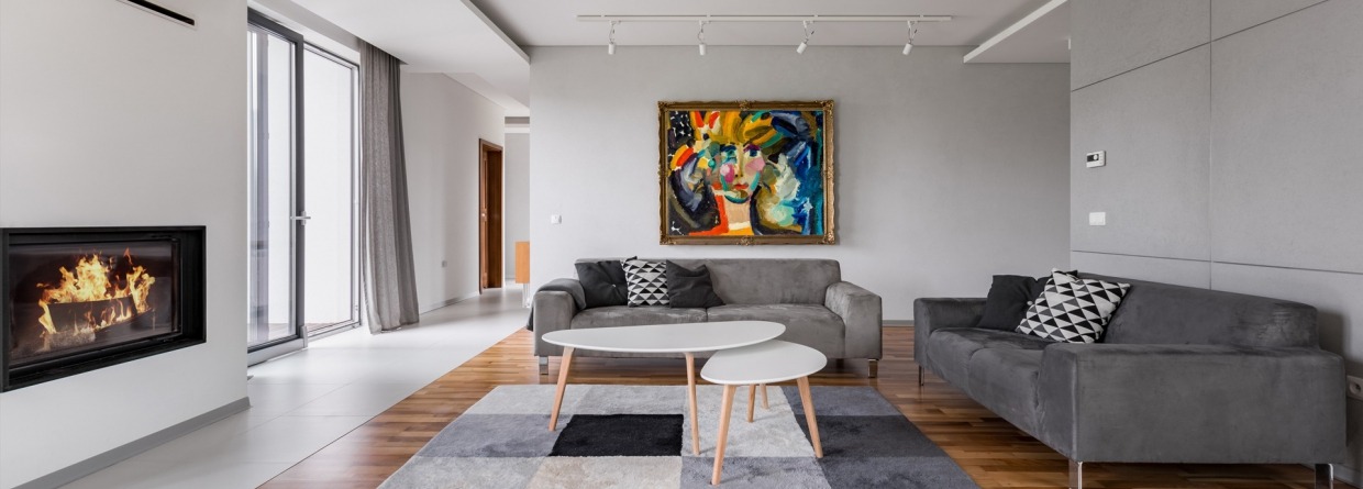 Kunst in woonkamer