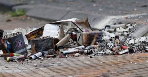 Oudjaar, afgestoken vuurwerk